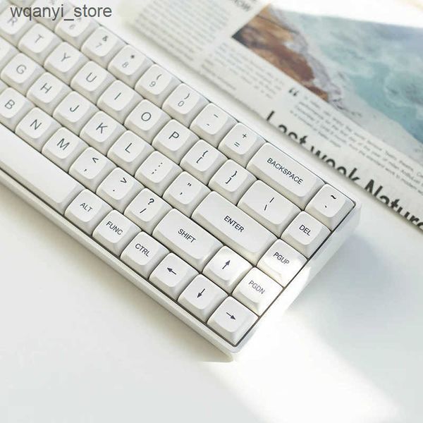 Keyboards 1 set of Milk theme keys Ca for MX switch mechanical keyboard PBT dye bee Japanese minimalist white keyboard XDA L240910
