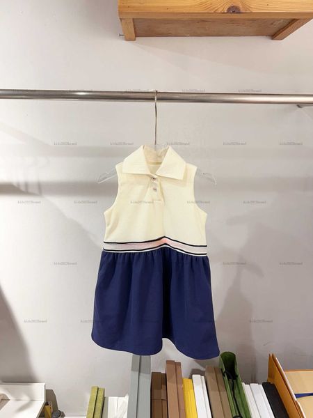 New girls dress summer Up and down color design Sleeveless dresses kids designer clothes lapel Dress Various styles Girls skirts