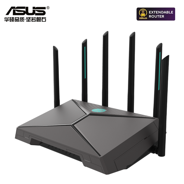 ASUS TX6000 High Speed Gaming Router, Routers for Wireless Internet, Dual 2.5G Port, WiFi6, Through Walls 6000Mbps Home Gigabit, Wireless Ro