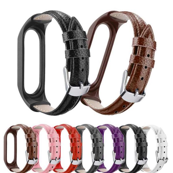 High Quality Suitable for Wah Strap Mi Band 7 6 5 4 3 Wah Strap Leather Wristband Wah Strap Smart Accessories O241115
