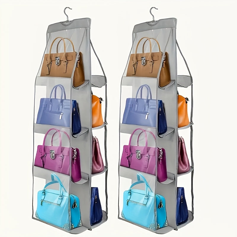 TEMU 8-4 Pocket Bag Storage Hanging Bag, Purse Storage Organizer, Hanging Household Closet Storage Rack, Handbag Tote Storage Rack, Storage Bag Dust