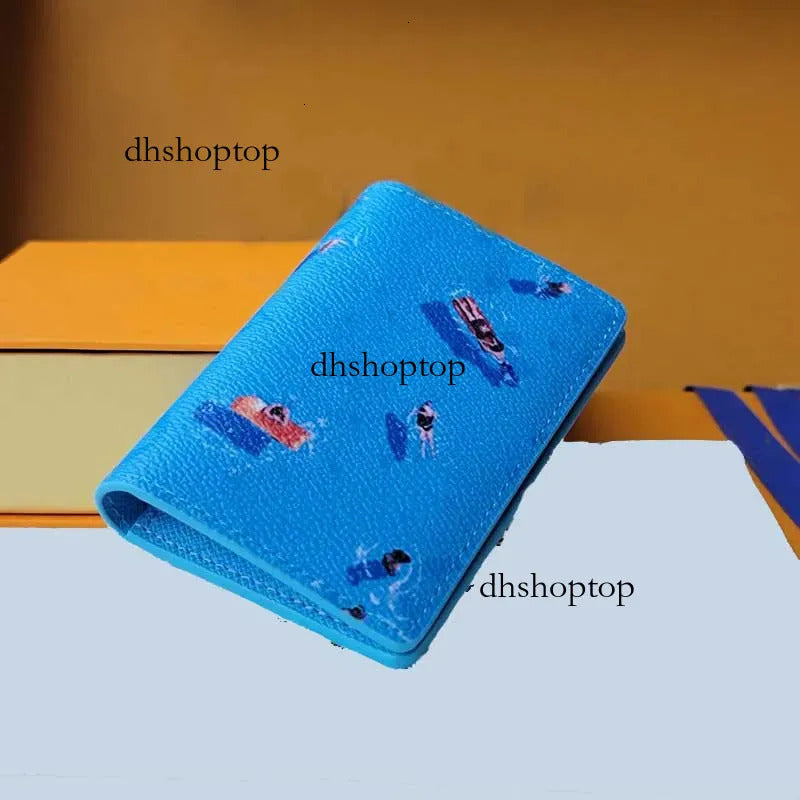 AAAAA top quality Multiple Wallet POCKET ORGANIZER Taurillon Leather Card Holders Men Wallets Purse Wer Letters Credit Short Money Clutch Bags card