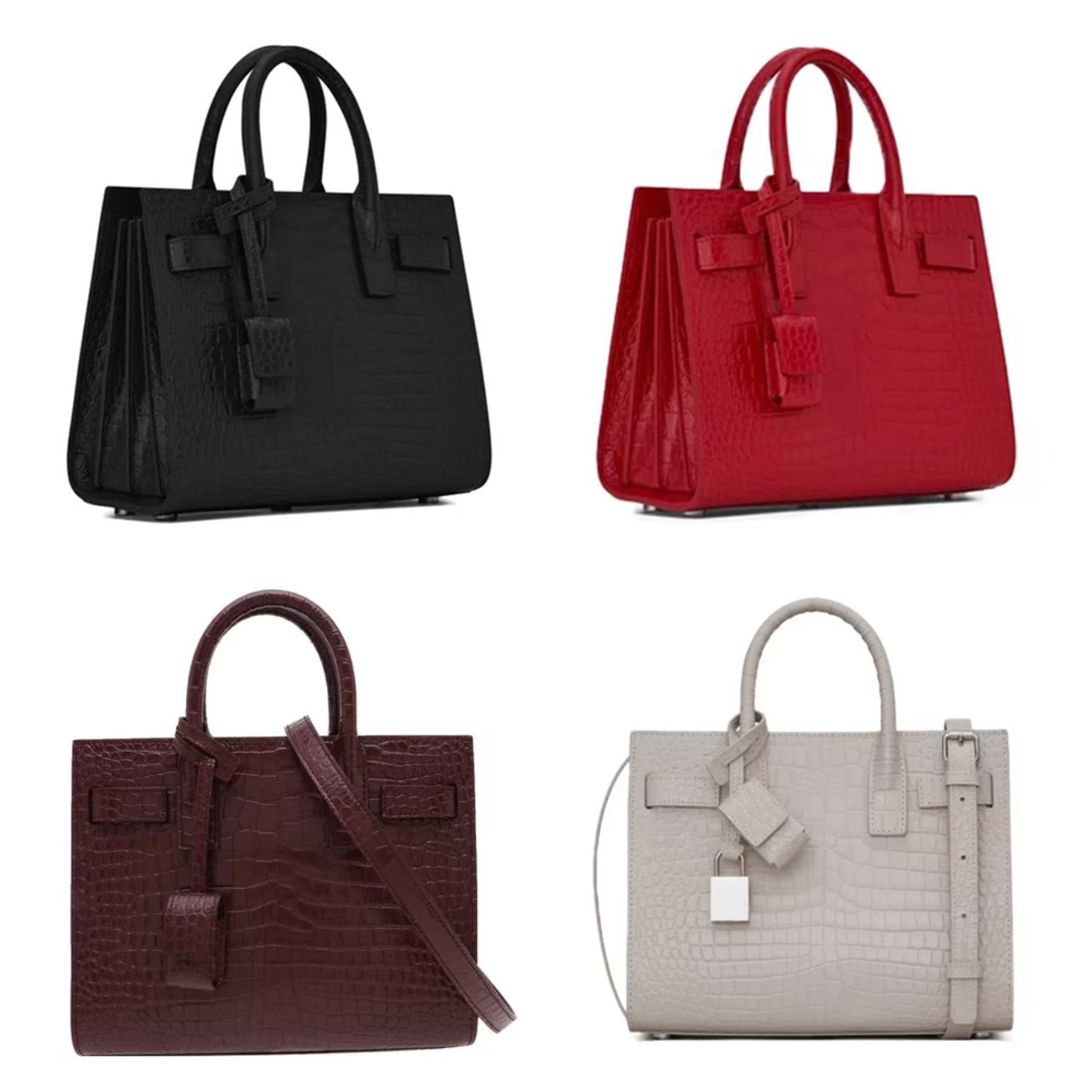 Tote Bag Fashion Women Handbag Shoulder Bags Wallets Crocodile Grain With Lock Dust Crossbody Bag For Female