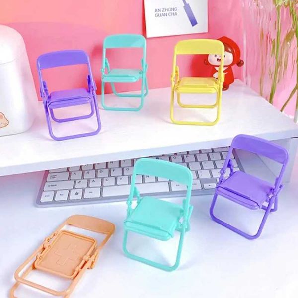 Cell Phone Mounts Holders Cute Sweet Creative Deskto Mini Chair Stand Can Be Used As Decorative Ornaments Foldable Lazy Drama Mobile Phone H