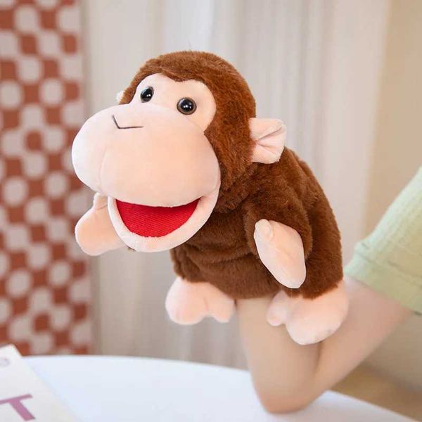Stuffed Plush Animals Toys Hand Finger Story Puppet Kawaii Dolls Educational Baby Toys Lion Elephant Bunny Monkey Children GIftXJ