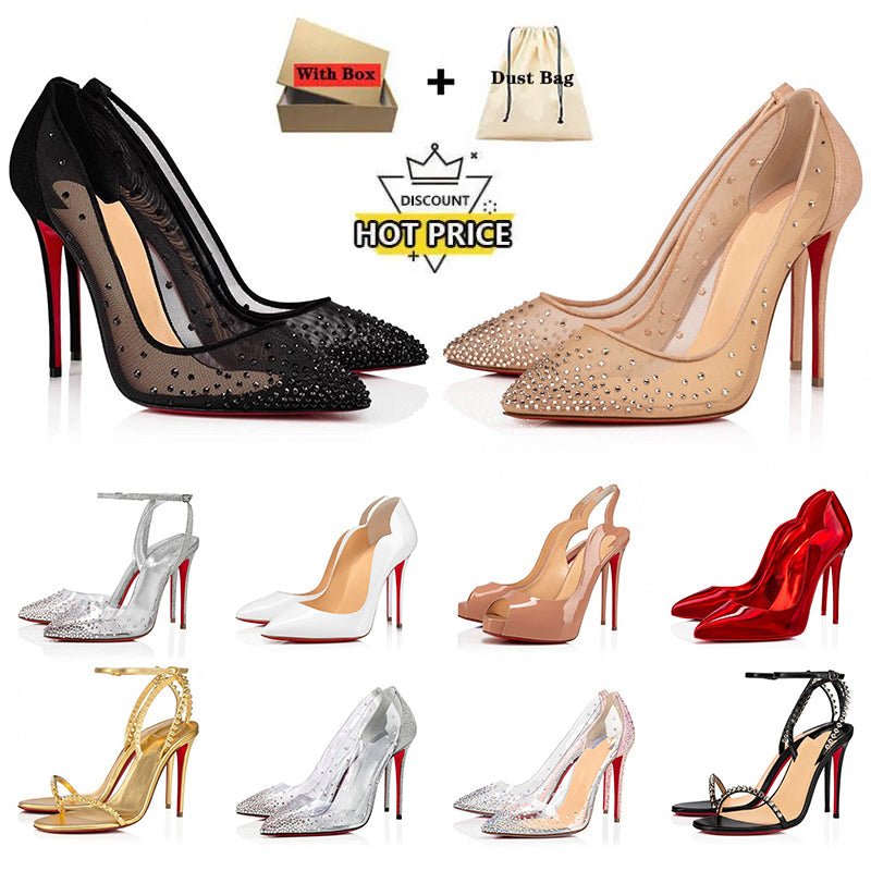 2024 top quality red bottom heels whitedress luxury designer heels womens high heels womandress Round Pointed Toes Pumps office Dress Shoes loafers