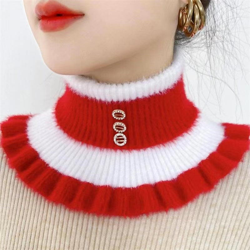 DC7116 autumn and winter new scarf female fake collar imitation mink plush neckband versatile cervical vertebrae warm simple