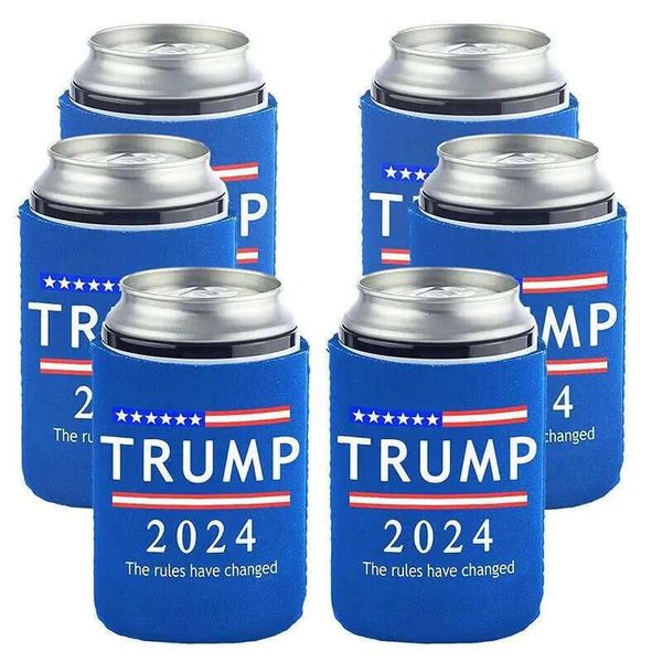 Sleeves Flag Bottle Beer American Cooler Trump Neoprene Protection Insulation Sleeve Holder Soft Drin Covers