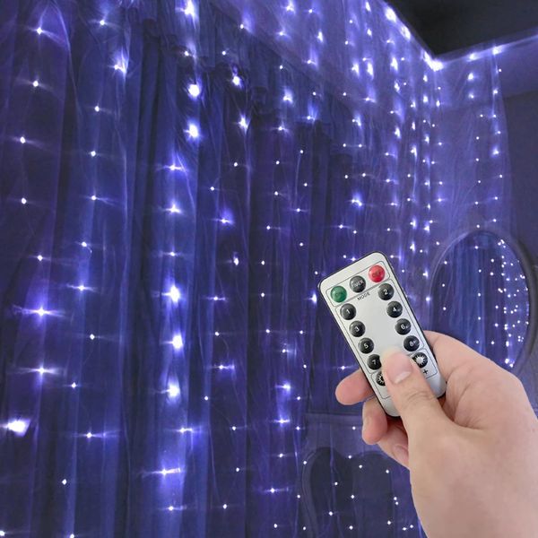 USB Curtain LED Light String Year 2025 Home Bedroom Xmas Party Decoration Noel Navidad Pendant Christmas Fairy Garland Lamp 240903