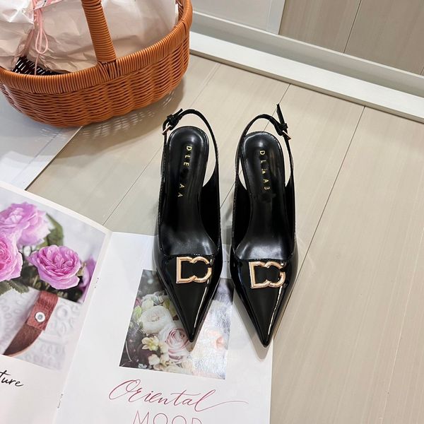 Classic Style Womens New High Heeled Sandals Brand Designer Slim Heels Toe Caps Dress Shoes For Birthdays Weddings Parties Charm Sandals