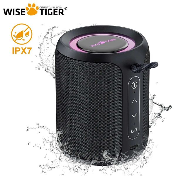 Loudspeaker box WISETIGER P1S 15W Mini Portable Speaker IPX7 Waterproof Outdoor Bass Boost TWS Dual Pairing BT5.3 Wireless Sound Box Z241128