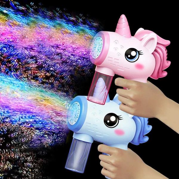 Kids Bubble Gun Toy Fully Automatic Bubble Machine Bubbles Gun Outdoor Game Summer Toy for Boys Girls Birthday Gifts Y250120
