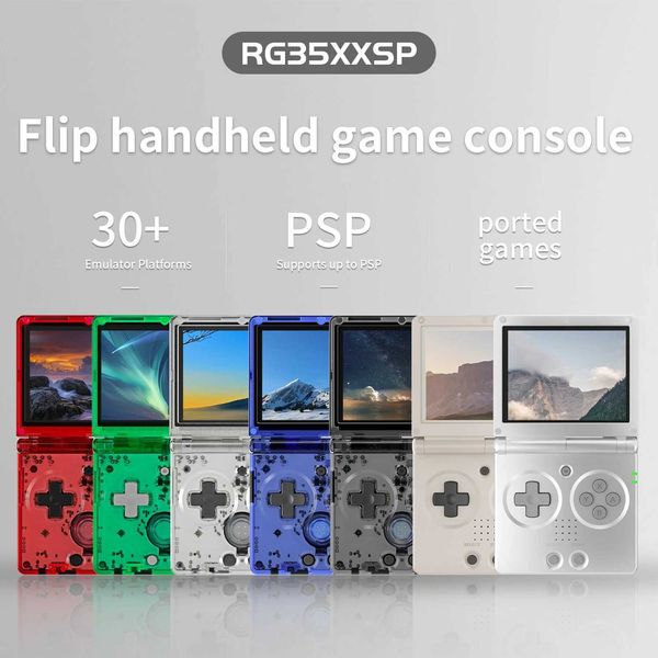 Portable Game Players RG35XXSP up Handheld Console 3.5-inch IPS Screen Linux 64 bit WiFi Bluetooth Retro Video 64G 5K Gaming H250114