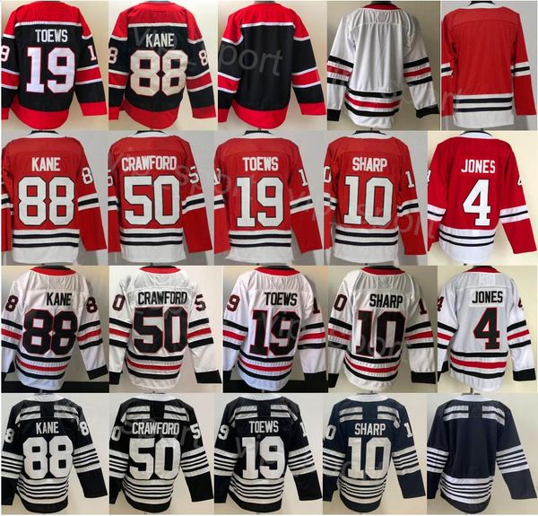 Man Ice Hockey Reverse Retro 88 Patrick Kane Jerseys Winter Classic 4 Seth Jones 10 Patrick Sharp 50 Corey Crawford 19 Jonathan Toews For Sp