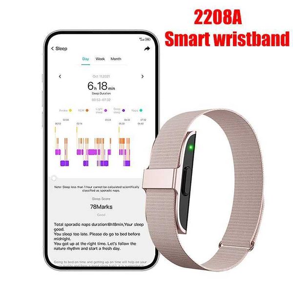 2208A Smart Bracelet Heart Rate Blood Pressure Monitor Pedometer Sport Fitness Tracker for Men Women Electronic Bracelet Y240817