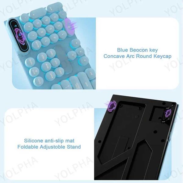 Keyboards 104 key wired keyboard with LED rainbow backlit breathing light American QWERTY layout suitable for PC gaming z250120