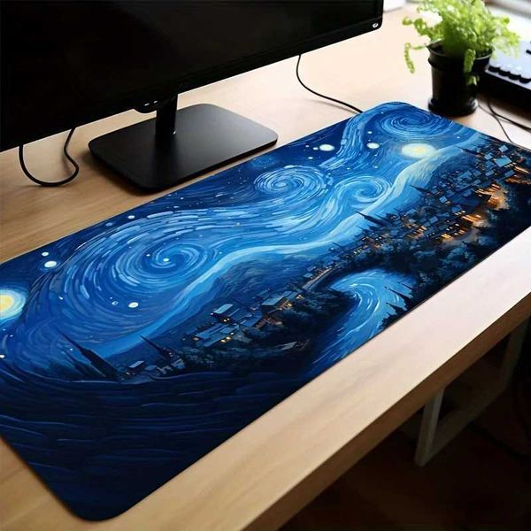 Night Starry Sky Space Mouse Pad Gamer Cputer Large Mousepad XL Mouse Mat Keyboard Pad Soft Natural Rubber Anti-slip Carpet O Z250115