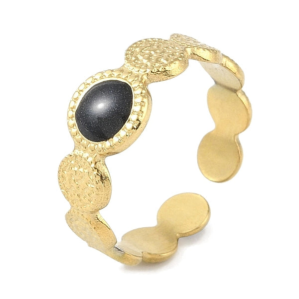 Bagues rondes texturées en acier inoxydable 304 avec placage ionique (IP)