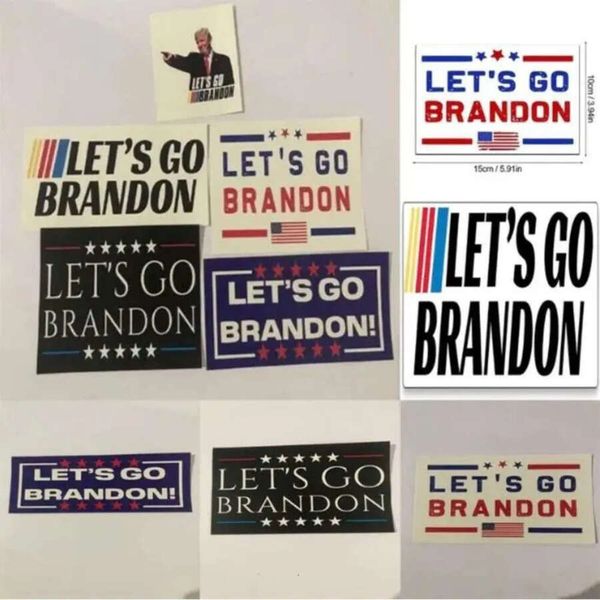 Brandon 200Pcs-Dhl Let&#039;s Sticker Go Car Truck Bumper Vinyl Decal FJB Slogan Fck Anti Joe Biden Props Decals Windows Water Cups Trump 20