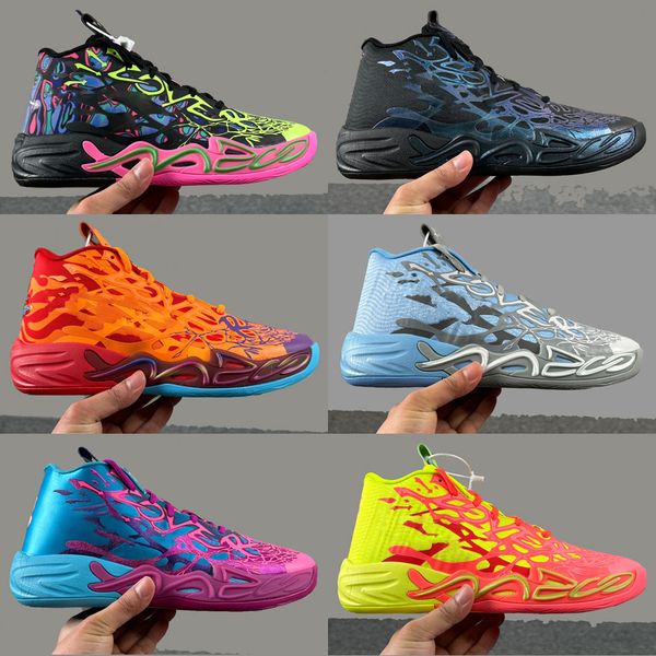 Lamelo Ball Kids Mens Women Basketball Shoes Blue MB 4 MB0.4 MB4 Foam Melo Zapatillas Lamelos Rick Y Morty 2024 Man Woman Fashion Trainer Sn