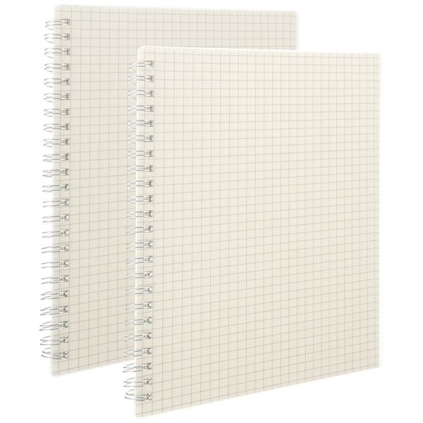 2 Pcs Graph Notebook Notebooks for Work Graphing Spiral Journal The Students Supplies Paper Math Notepad Grid Office 250103