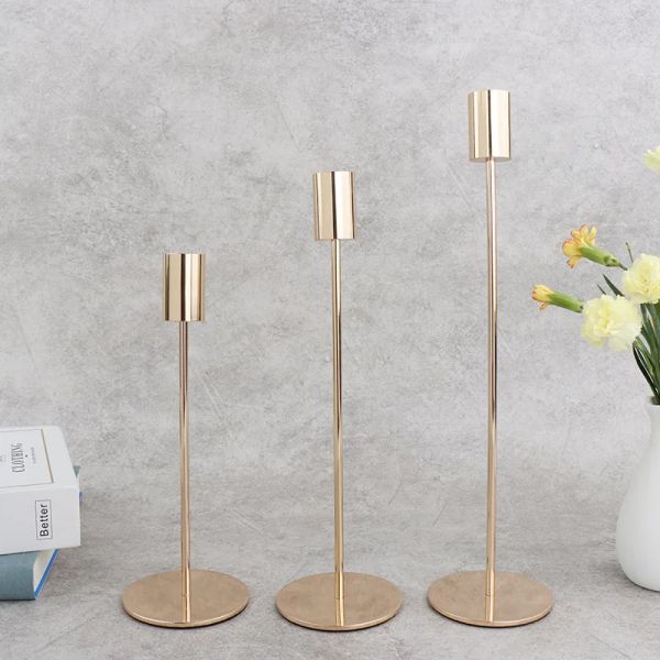 Metal Candle Holders European style Candlestick Fashion Wedding Stand Exquisite Candlestick Candelabra Table Home Decor