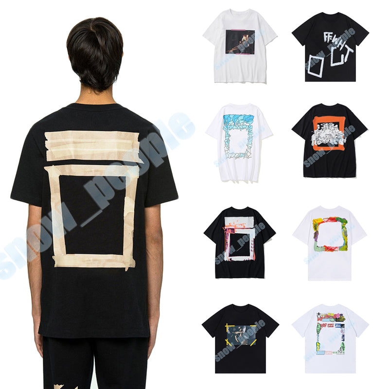 2023 Summer Mens Designer white T Shirt Women Fashion Pattern Print short Sleeve Men Women Clothing Streetwear Casual Loose Tees
