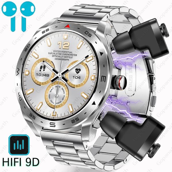 TWS Talk Smartwatch Earphone 2 In 1 Men Smart Watch with Earbuds 4 Hours Of Strong Sound Effects Music Lover 240327