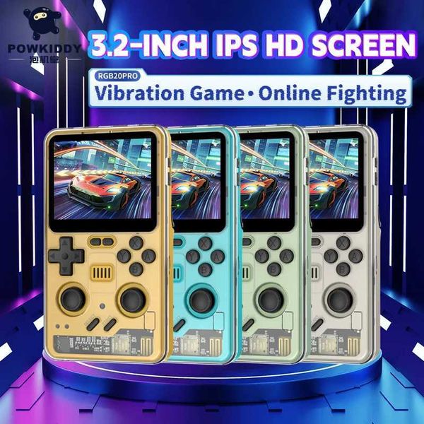 POWKIDDY RGB20Pro Handheld Game Console 3.2-inch Open Source HD Retro Video Game Console Player Box Childrens Gift X241121