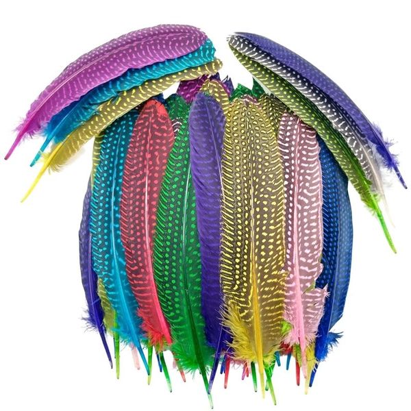 10pcs Wing Pheasant Chicken Feathers Plume Spotted Guinea Fowl Decorations For NeedleworkDiy Dream Catcher Craft Jewelry Wedding