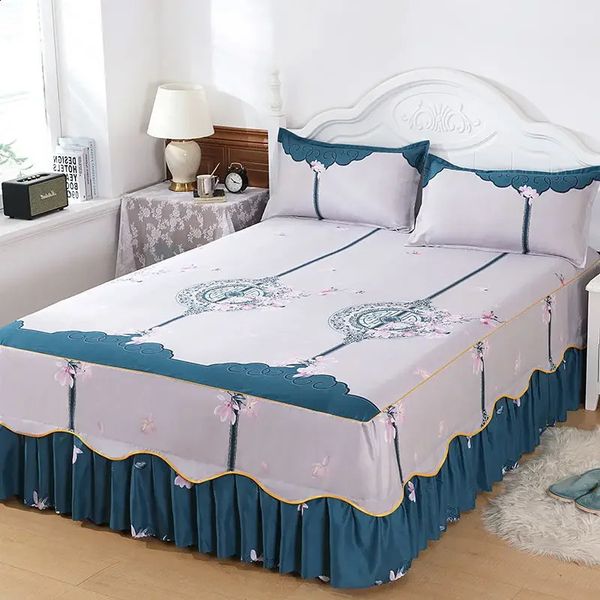 Sheet 3 pieces of bedding smooth y home linen with pillowcase suitable for queen size beds 240903
