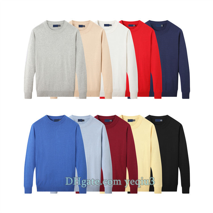 Men Sweater knitting Pullover designer sweater zipper neck Casual Knit Jumpers zip Long Pullovers Famous Brand Youth autumn Cotton sweatshirt Asian