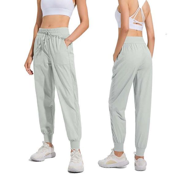 Women Jogging Yoga Ninth Pocket Fiess Womens Leggings Soft High Waist Hip Lift Elastic Casual Pants Drawstring Legs Sweatpants Dhgate