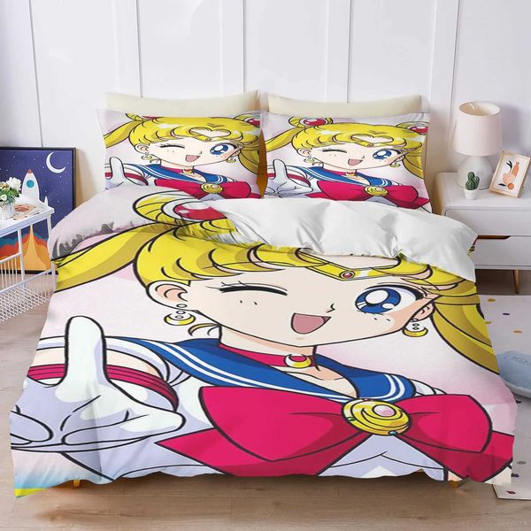Anime Duvet Cover Moon Home Cute Cartoon Printed case Set Adult Children Comforter Bedding Fashion X250203