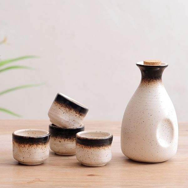 Wine Glasses Japanese style sake pottery dispenser liquor wine pot white wine cup set household high temperature creamic barware winebowl 22