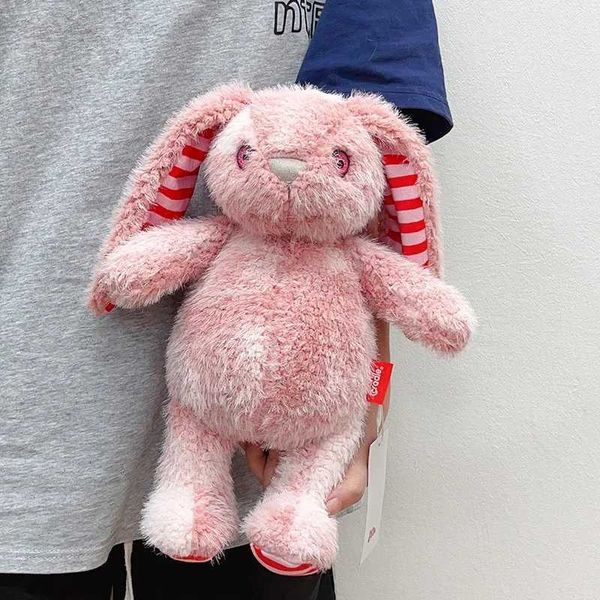 Stuffed Plush Animals Halloween Horror Rabbit Plush Toy Pink Bunny Stuffed Toy Long Ear Plushie Dolls Soft Stuffed Animal Companionship Chil