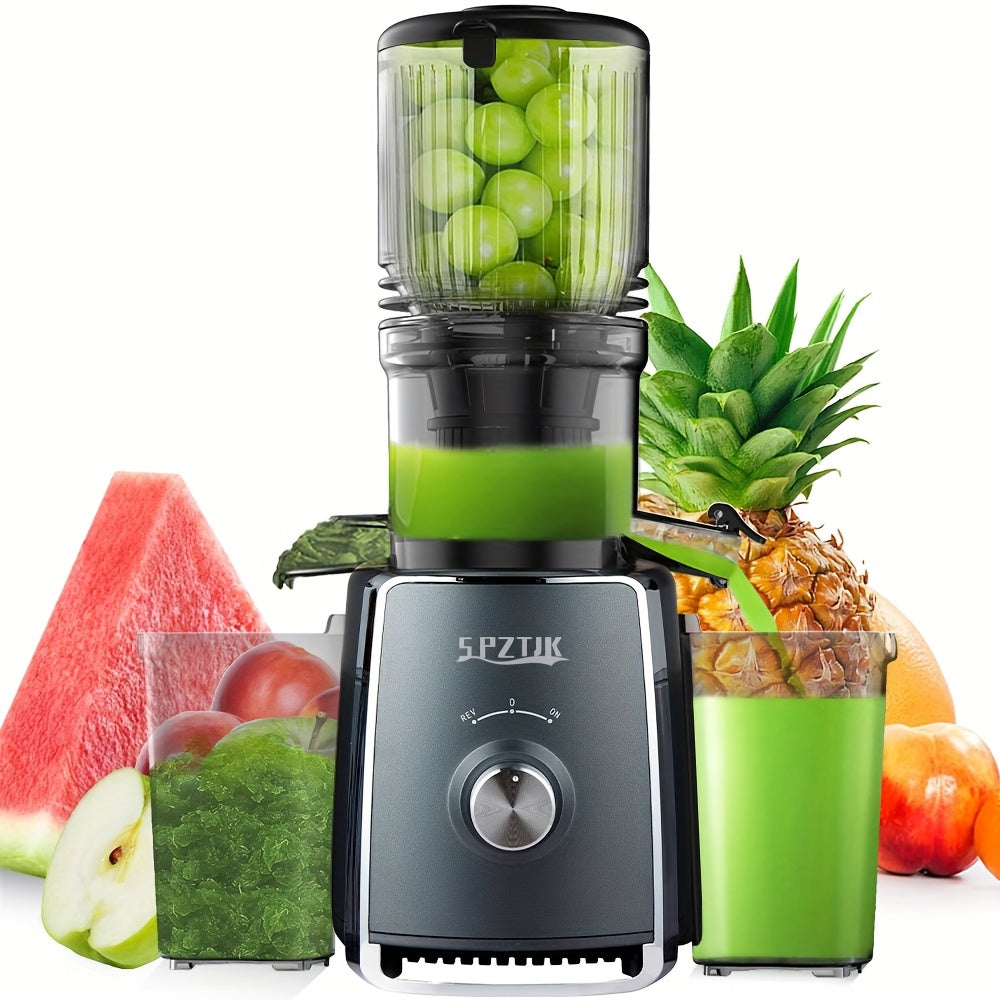 TEMU Cold Press Juicer, Cold Press Juicer With 5.3" Large Feed Chute Fit Whole Vegetable And Fruit, 300w Professional Slow Masticating Juicer, Juice