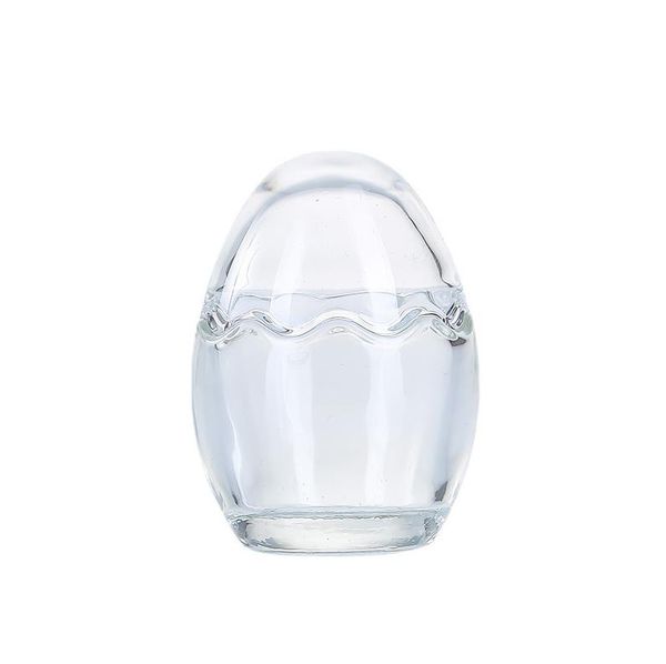 Cute Egg Shaped Glass Storage Jar for Candy Cookie Clear Lead Free Pudding Cup Ice Cream Yogurt Jelly Bowl with Lid Easter Gifts ni257