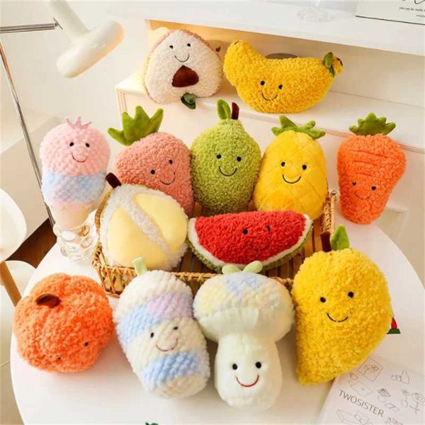 Plants Fruit Vegetable Plush Toy Cute Soft Fruit And Vegetable Series Of Toys Children Christmas Gift Mango Carrot Plush Pillow