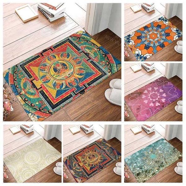 Carpet Mandala Anti-slip Bath Mat Bathroom Small Rug Shower Mat Home Decor Door Mat Kitchen Bedroom Entrance Room mats Persia vintage Z24102