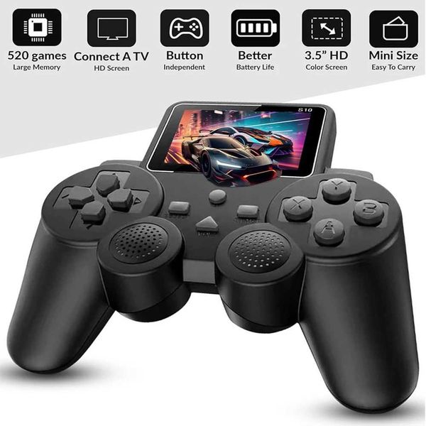 S10 Portable Mini Video Game Console Built in 520 Games 2.4-inch Retro Handheld Game Player AV Output TV Game Console Kids GiftC250212
