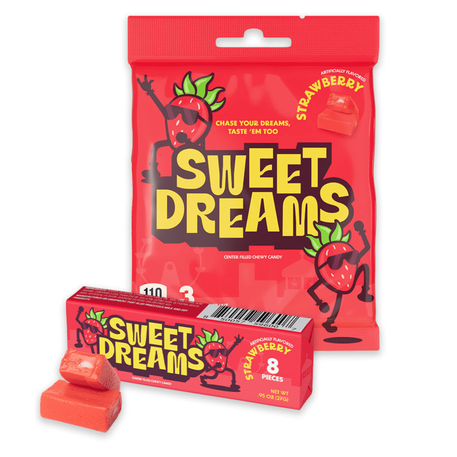 TEMU Sweet Dreams Center Filled Chewy Candy | Tasty Flavored Fruit Chews | Everyday Sweet Candy | Birthday Candy, Party Treats And Holiday Goodies |