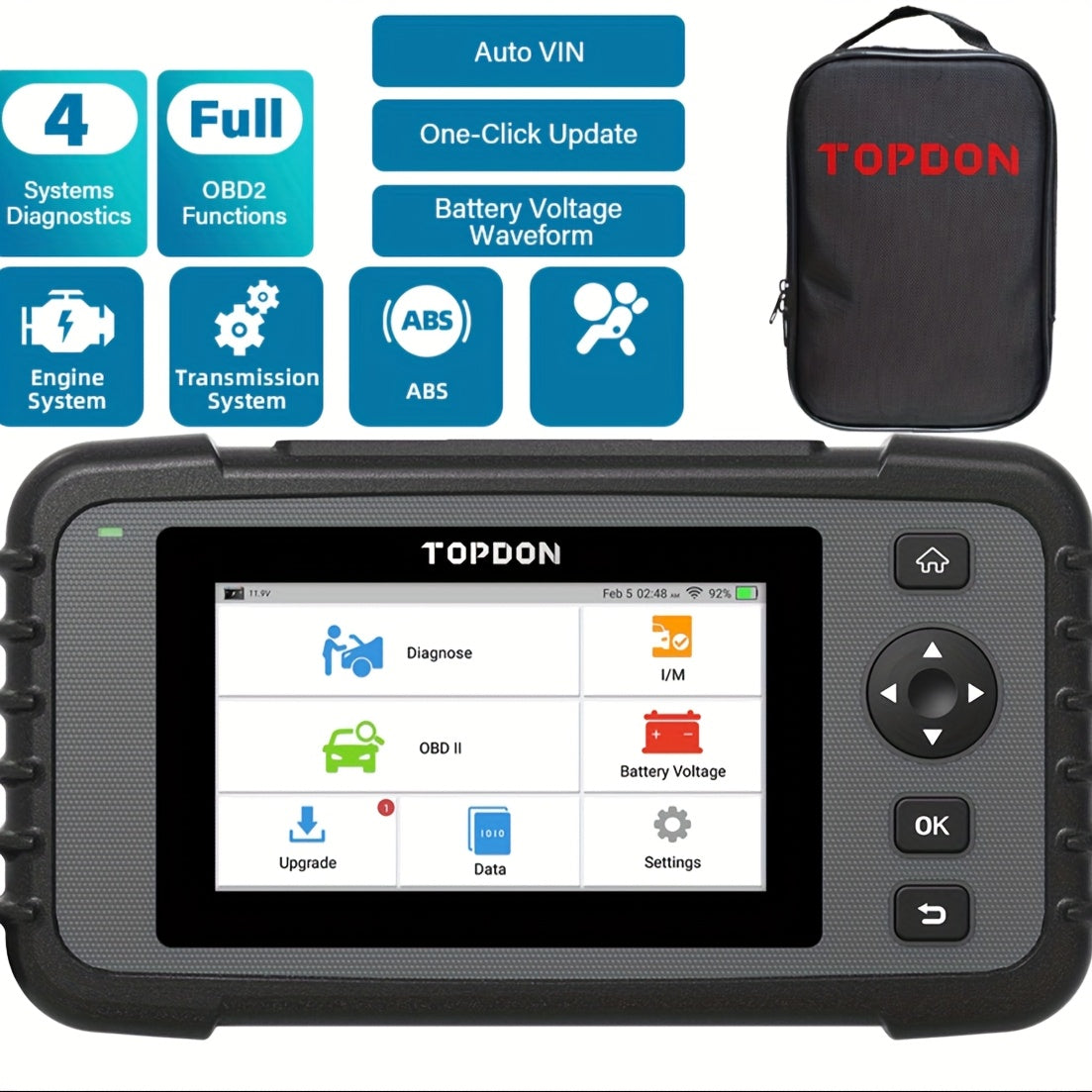 TEMU Car Diagnostic Tool Auto Scanner Code Reader Srs Abs Pcm Tcm Diagnostic Tools