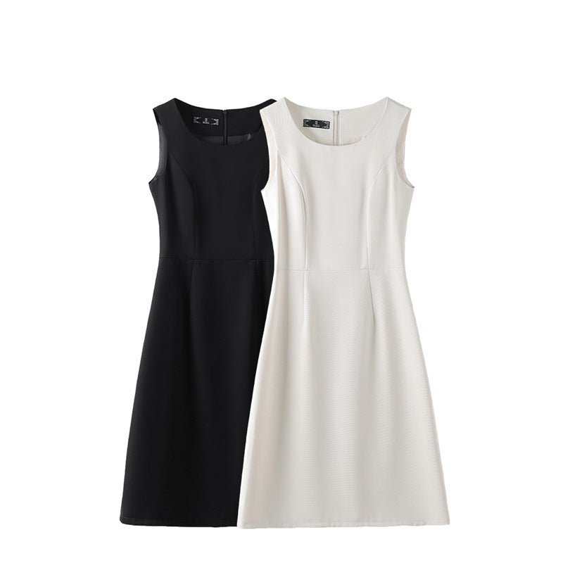 (68) High-end sleeveless vest dress for women, new summer style, suit base, Hepburn style suspenders, little black dress