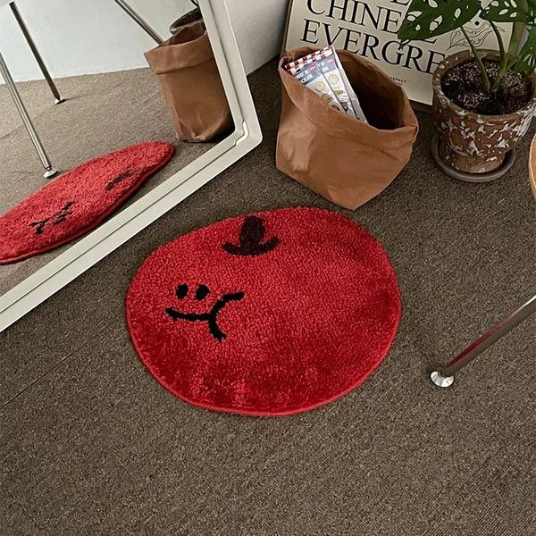 Cute Fruits Tufting Carpet Door Mat Soft Thick Fluffy Tuftted Bathroom Absorbent Rug Toilet Kitchen Entrance Floor Mat Foot Pad 250210