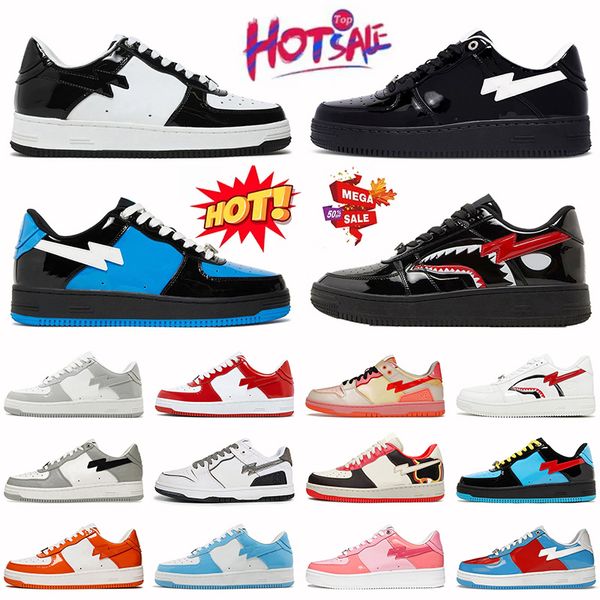 Authentic Camouflage Patent SK8 Stas Designer Casual Shoes Platform Leather White Metallic Silver Trainers Luxury Dhgates Skateboarding Outd