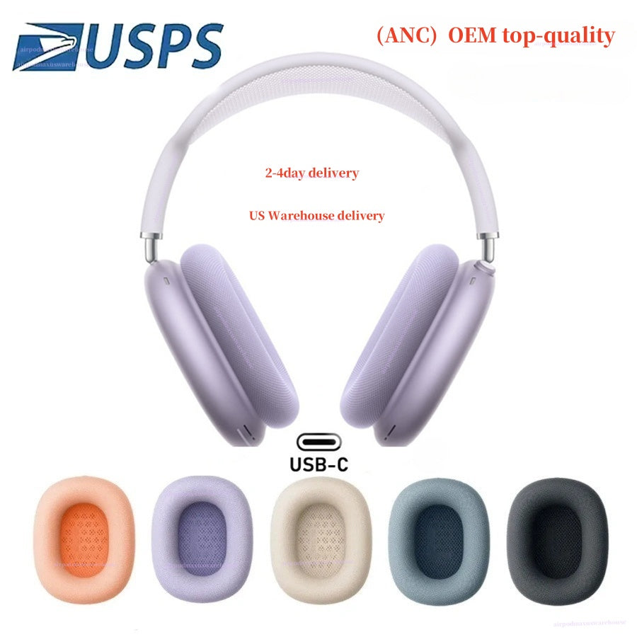 USA Delivery ANC for airpods pro Max 2 Noise Canceling Headphones Accessories Transparent Silicone case airpods max 2 3 4 Headphone Smart Case popup