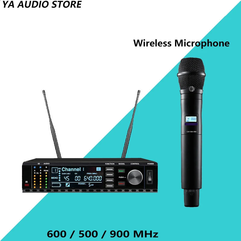 YAaudio AD4G wireless microphone system ksm11 handheld uhf highquality condenser black professional 241105