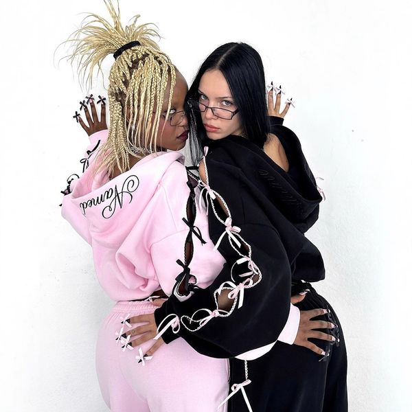 Womens Tracksuit sweatshirt sports letters street sports Designer Outfits Printed Strapless Casual Pants Top Social Cothing street spice swe