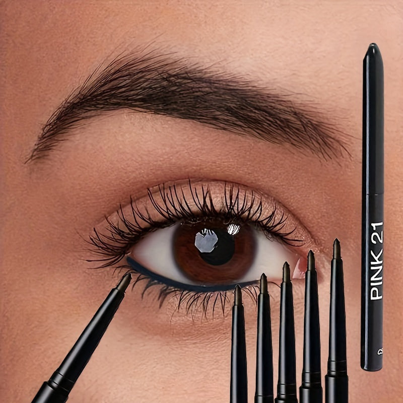 TEMU 5pcs Waterproof Eyeliner Pens - Long-lasting, High Pigment Black, Sweatproof & , Perfect For Women’s & Valentine's Day Gift